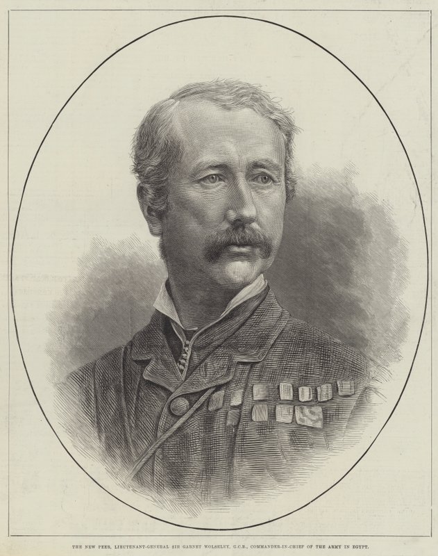 El Nuevo Par, Teniente General Sir Garnet Wolseley, GCB, Comandante en Jefe del Ejército en Egipto de English School