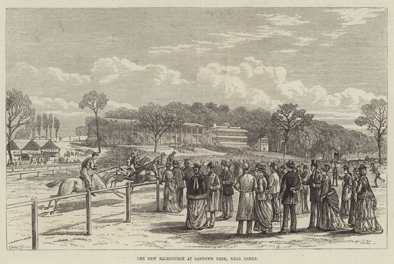 El nuevo hipódromo en Sandown Park, cerca de Esher de English School