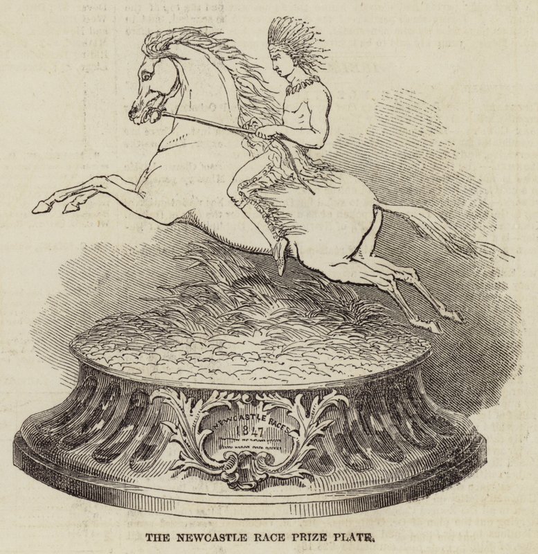 El plato del premio de la carrera de Newcastle de English School