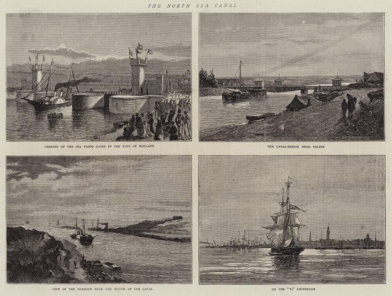 El Canal del Mar del Norte (grabado) de English School