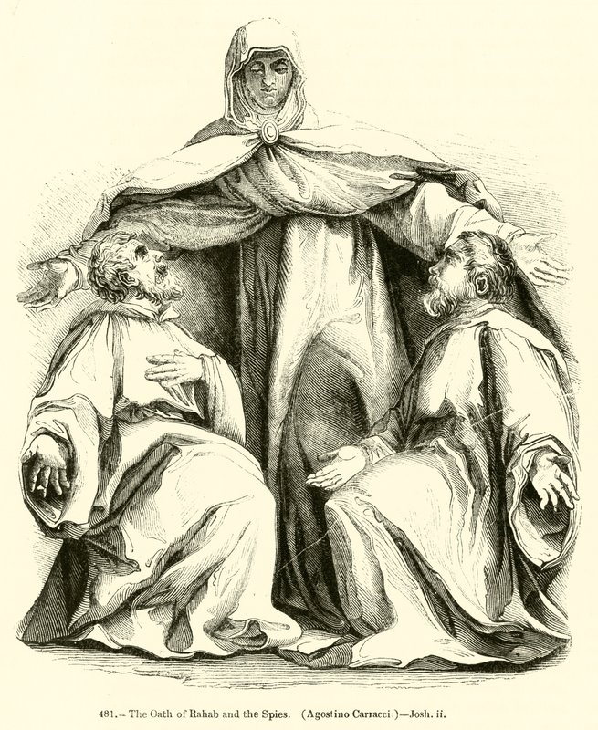 El Juramento de Rahab y los Espías, Agostino Carracci, Josué ii de English School