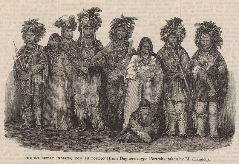 Los indios Ojibbeway, ahora en Londres de English School