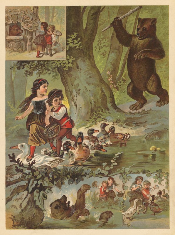 El viejo oso que vivía en una casa de azúcar (cromolito) de English School