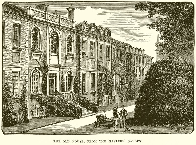La casa vieja, desde el jardín del maestro de English School