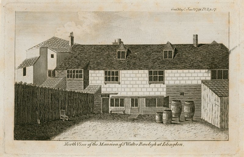 El Viejo Pied Bull (parte trasera), casa de Sir Walter Raleigh de English School
