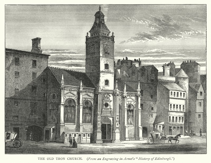 La Antigua Iglesia Tron (grabado) de English School