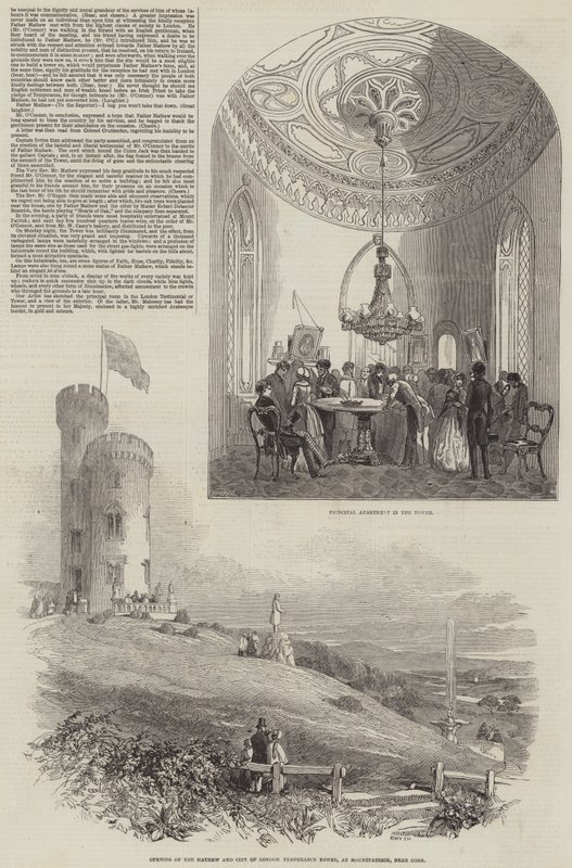 La Apertura de la Torre de Templanza de Mathew y la Ciudad de Londres (grabado) de English School