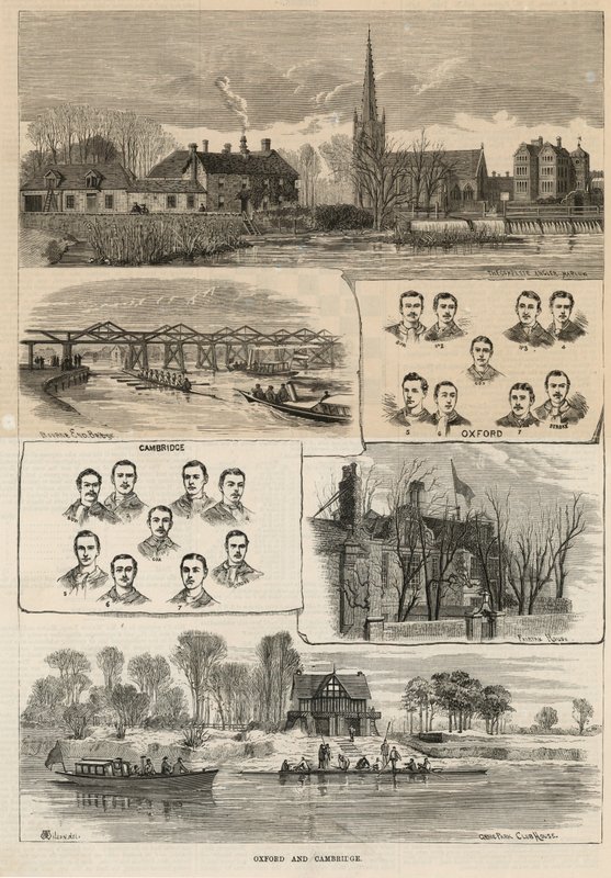 La carrera de botes de Oxford y Cambridge de English School
