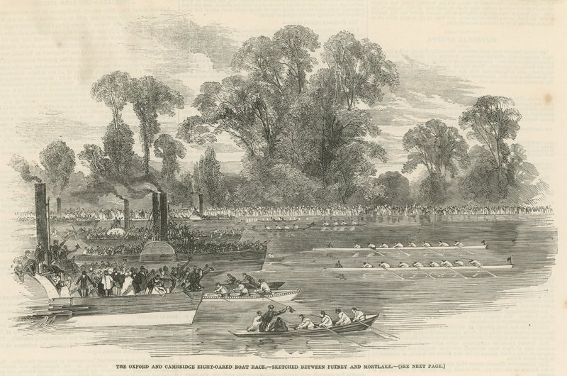 La carrera de botes de Oxford y Cambridge de English School