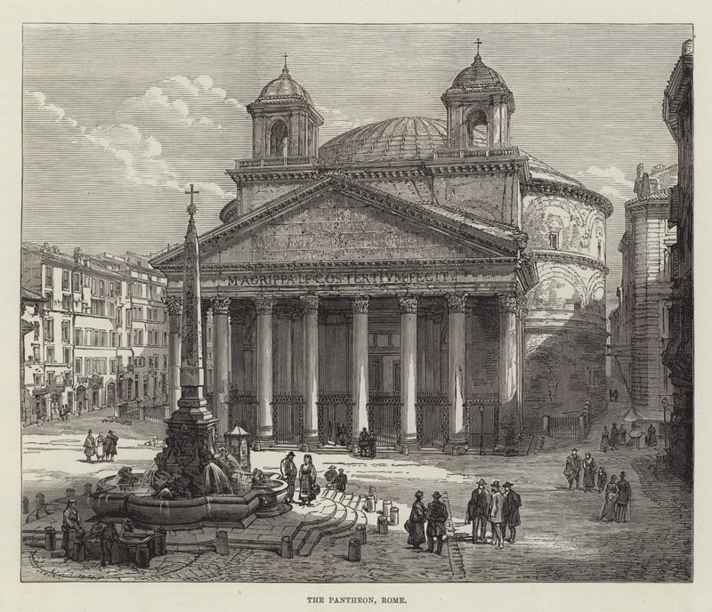 El Panteón, Roma (grabado) de English School