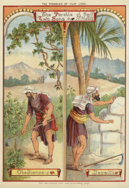 Las parábolas de Cristo: La parábola de los dos hijos de English School