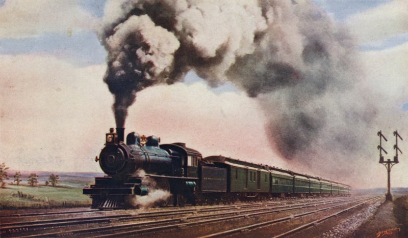 El Pennsylvania Limited a toda velocidad, Ferrocarril de Pensilvania, EE.UU. de English School