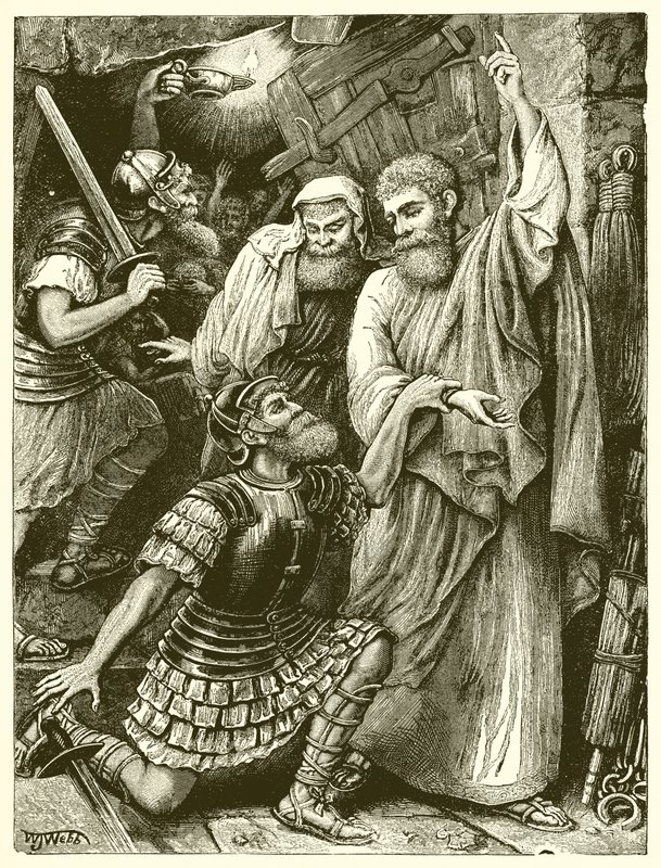 El carcelero filipense ante Pablo y Silas de English School