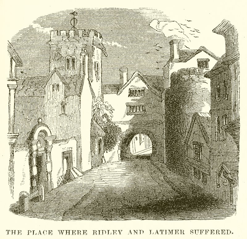 El lugar donde sufrieron Ridley y Latimer de English School