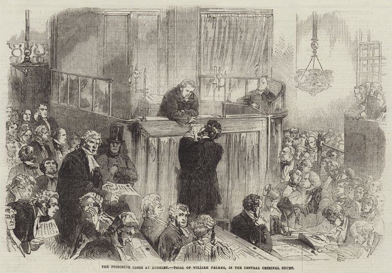 Los casos de envenenamiento en Rugeley, juicio de William Palmer, en el Tribunal Penal Central de English School