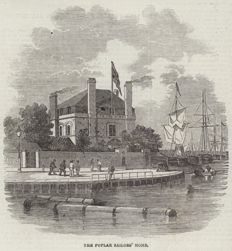 El Hogar de los Marineros de Poplar (grabado) de English School