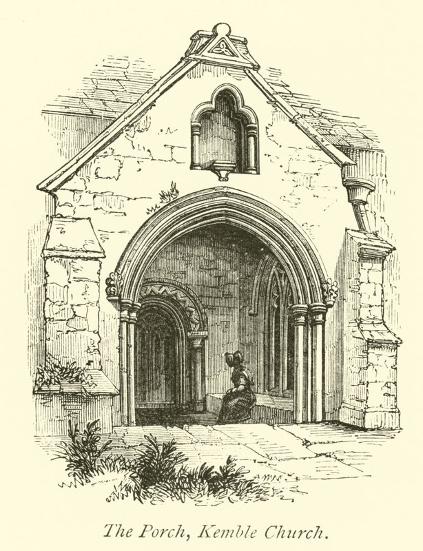 El pórtico de la iglesia de Kemble de English School