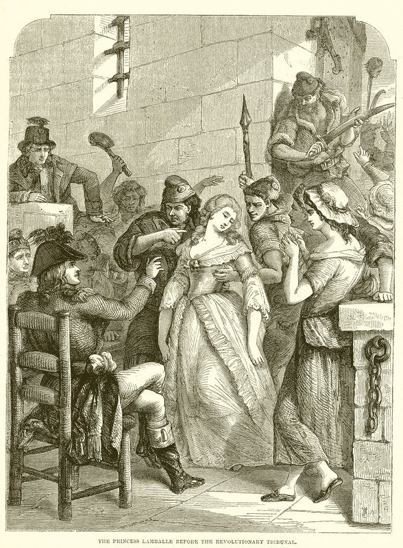 La princesa Lamballe ante el Tribunal Revolucionario de English School