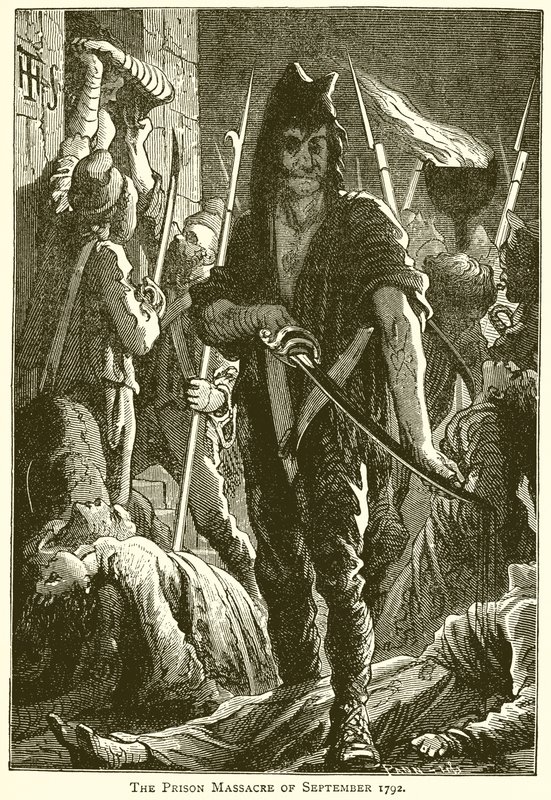 La masacre de prisioneros de septiembre de 1792 de English School