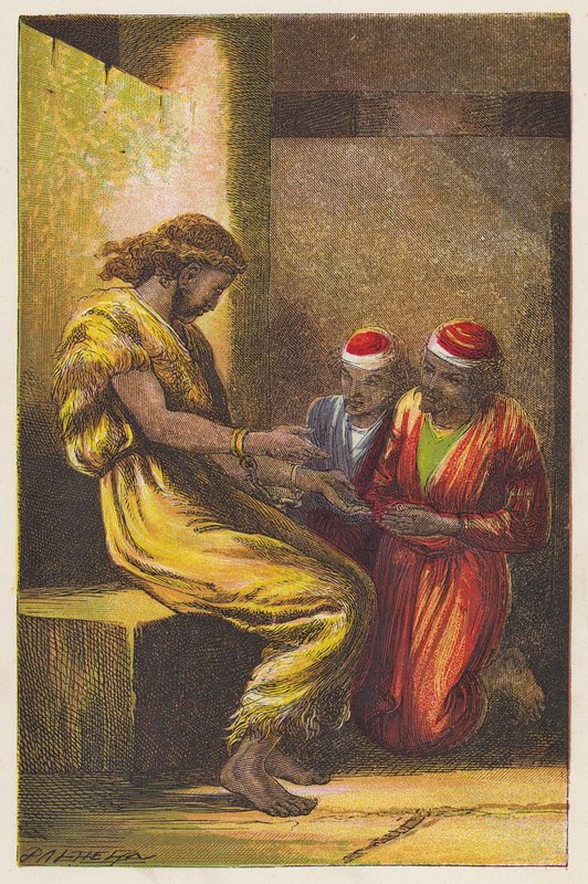 El prisionero (litografía en color) de English School