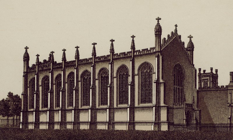 Capilla del Proprietary College, Cheltenham (litografía) de English School