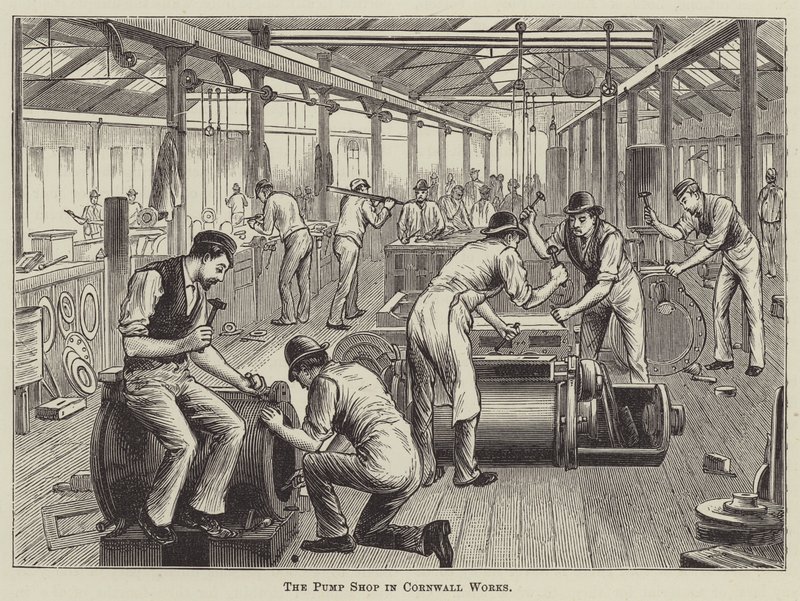 La tienda de bombas en Cornwall Works de English School