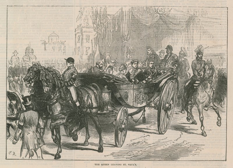 La Reina saliendo de St Pauls de English School