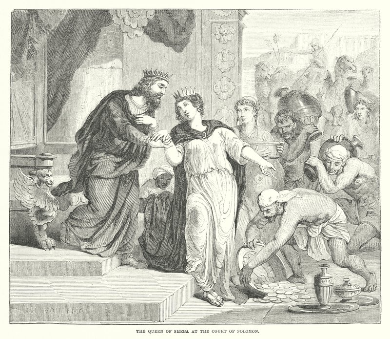 La reina de Saba en la corte de Salomón de English School