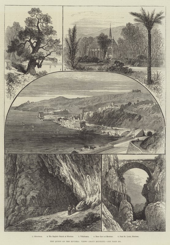 La Reina en la Riviera, Vistas alrededor de Mentone de English School