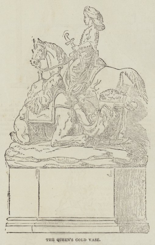 El Vaso de Oro de la Reina (grabado) de English School