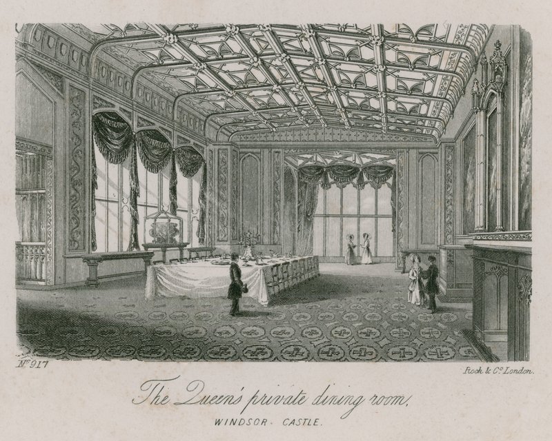 El comedor privado de la Reina en el Castillo de Windsor de English School