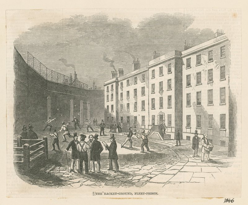 El terreno de raquetas, prisión de Fleet de English School