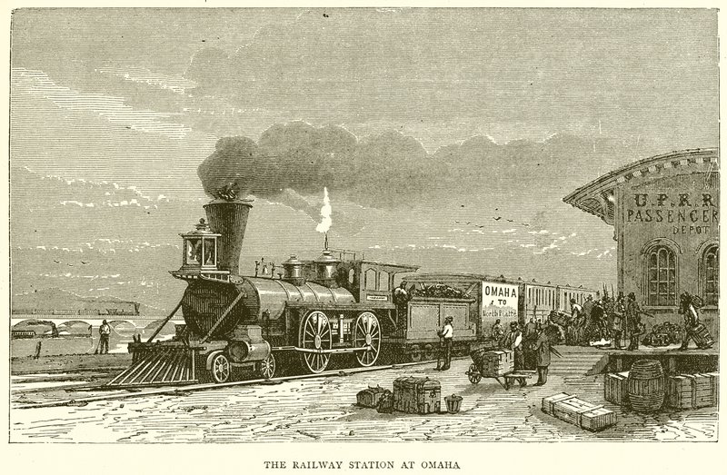 La Estación de Ferrocarril en Omaha de English School