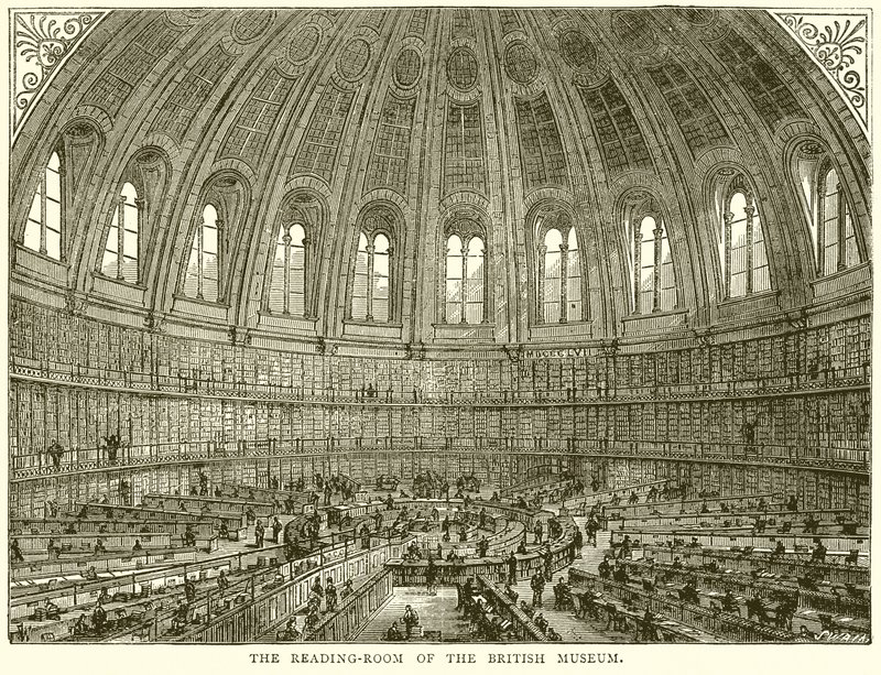 La Sala de Lectura del Museo Británico de English School