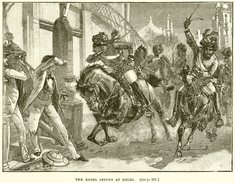 Los Sepoys Rebeldes en Delhi de English School