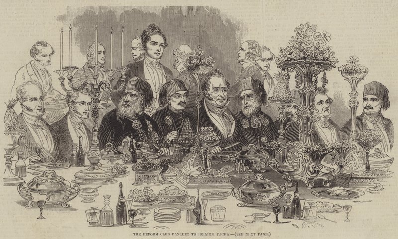 El Banquete del Club de la Reforma a Ibrahim Pacha de English School