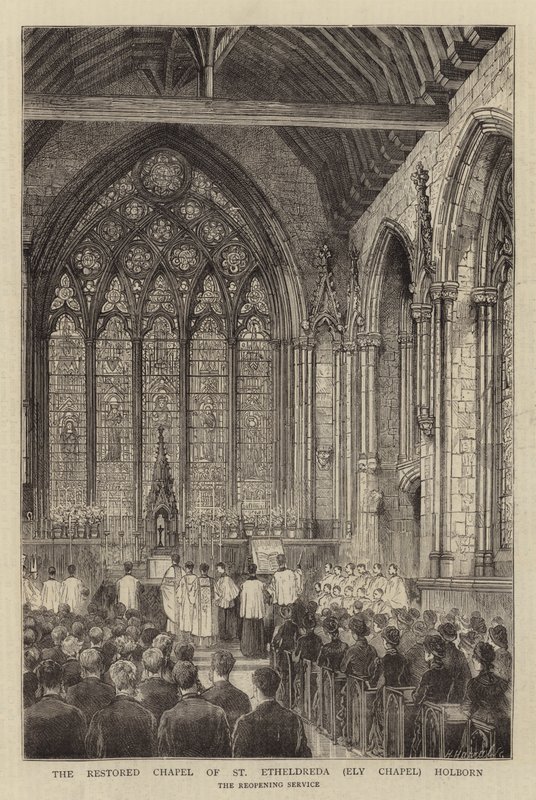 La Capilla Restaurada de Santa Etheldreda (Capilla de Ely) Holborn de English School