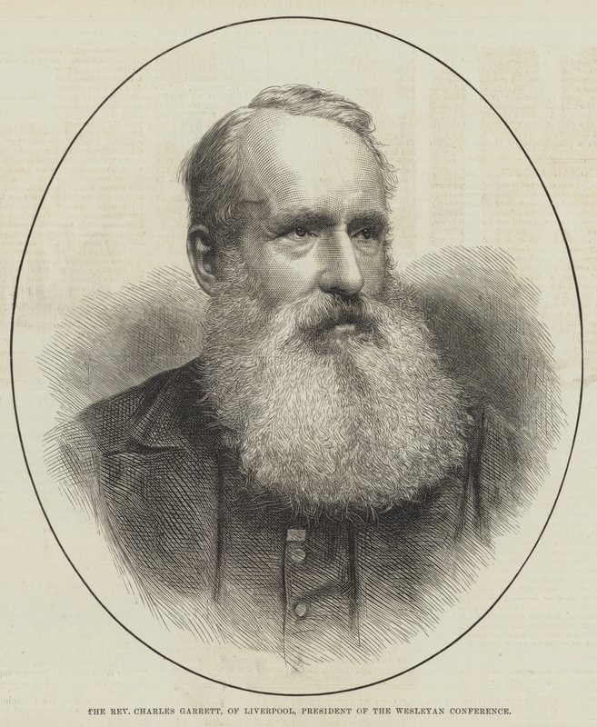 El reverendo Charles Garrett, de Liverpool, presidente de la Conferencia Wesleyana (grabado) de English School