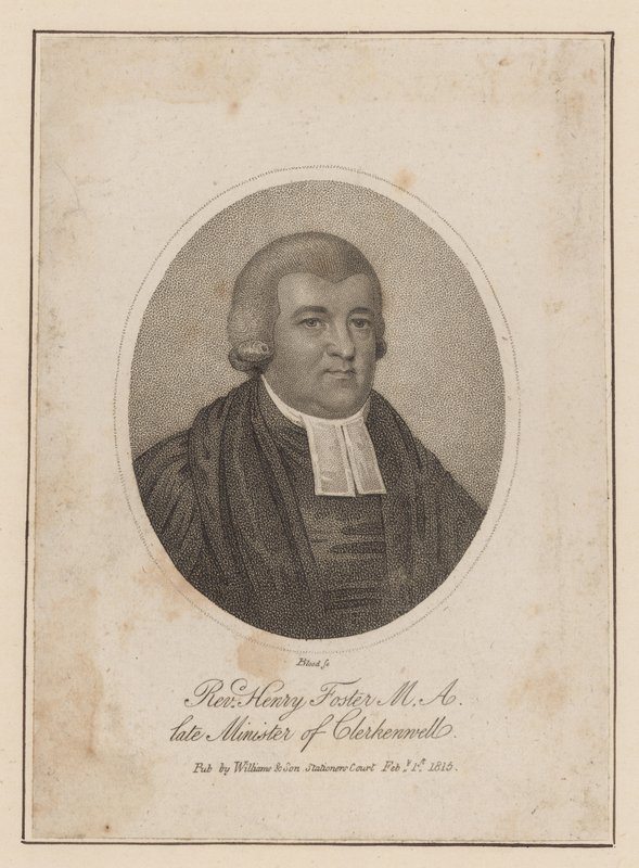 El Reverendo Henry Foster, ex Ministro de Clerkenwell de English School