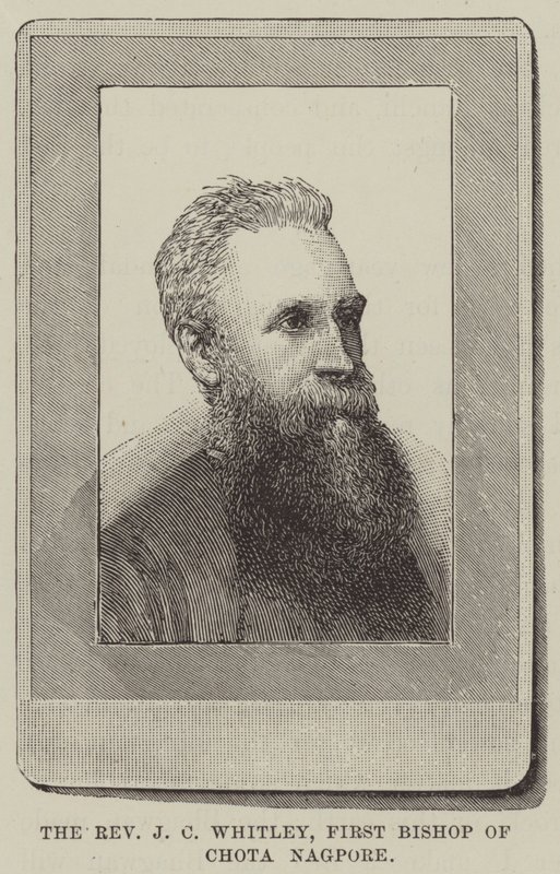 El reverendo J C Whitley, primer obispo de Chota Nagpore (grabado) de English School