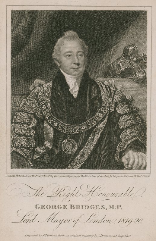 El Muy Honorable George Bridges, Alcalde de Londres 1819-20 de English School