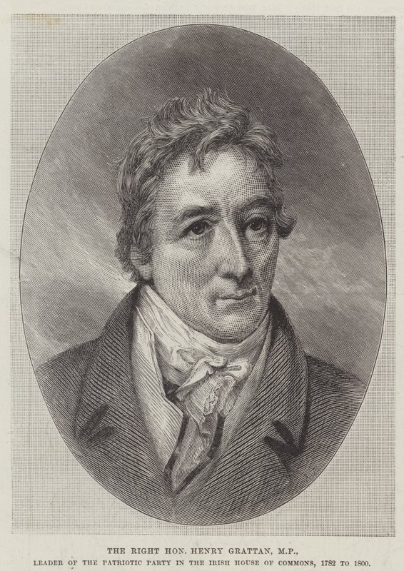 El Muy Honorable Henry Grattan, MP, Líder del Partido Patriótico en la Cámara de los Comunes de Irlanda de English School