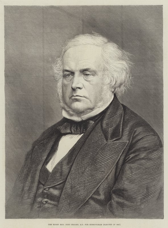 El muy honorable John Bright, MP por Birmingham, elegido en 1857 (grabado) de English School