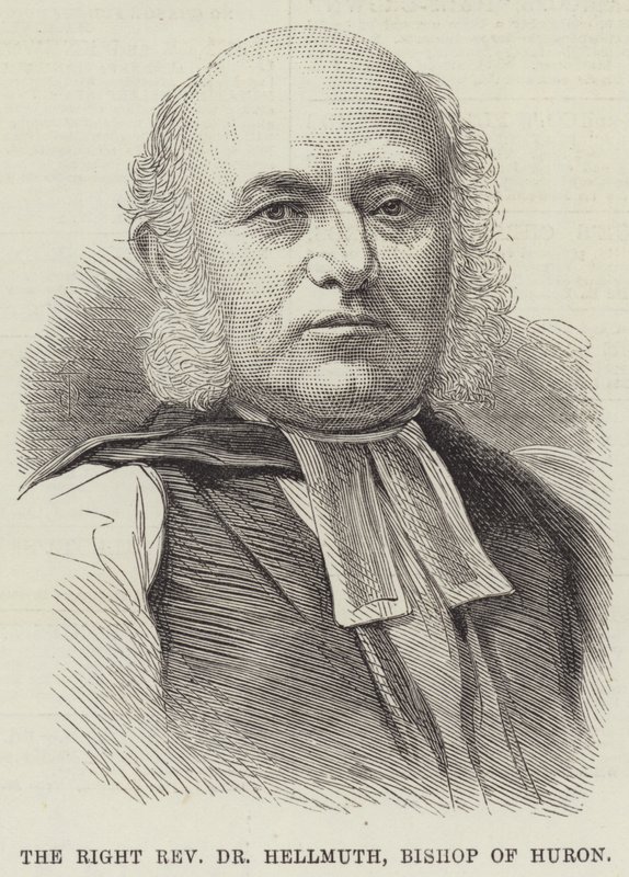 El Reverendo Dr. Hellmuth, Obispo de Huron (grabado) de English School