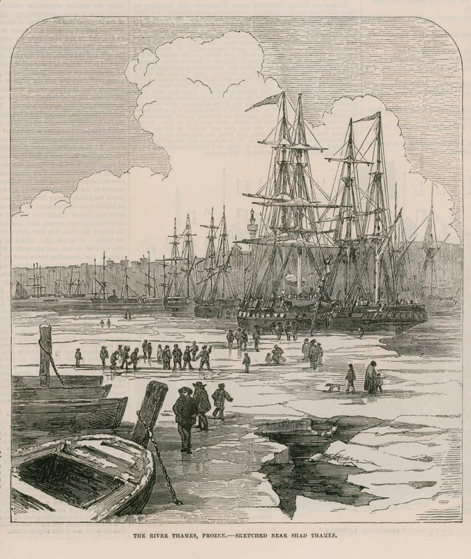 El río Támesis, congelado de English School