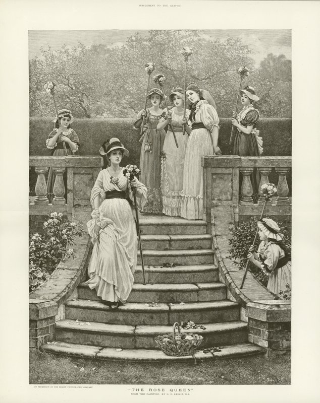 La Reina de las Rosas, por Charles Dunlop Leslie de English School