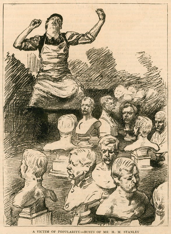 La Real Academia, Londres: Preparativos para la Apertura; Una víctima de la popularidad - bustos de Mr H M Stanley de English School