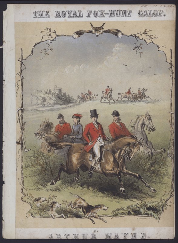 The Royal Fox Hunt Galop, de Arthur Mayne (litografía en color) de English School