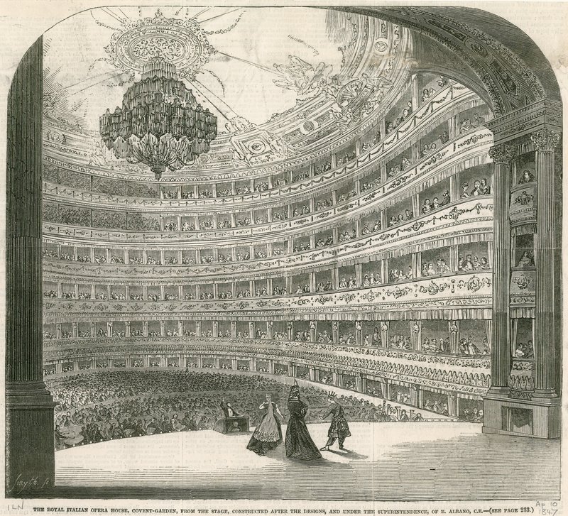 El Teatro Real de Ópera Italiana, Covent Garden, Londres de English School