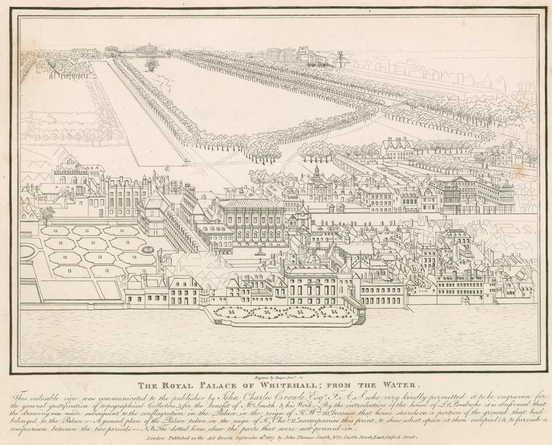 El Palacio Real de Whitehall, desde el agua de English School